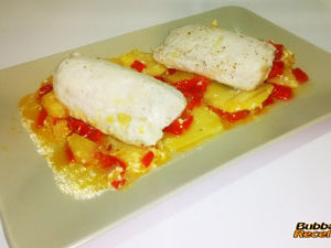 Merluza con manzanas