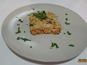 Pastel de salmón gratinado